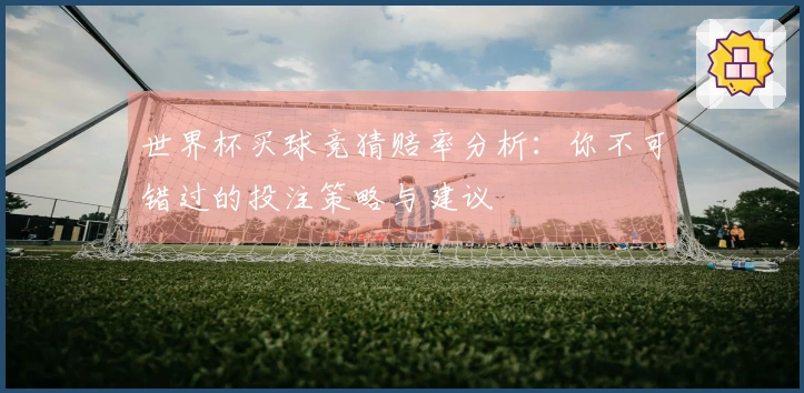 世界杯买球竞猜赔率分析：你不可错过的投注策略与建议